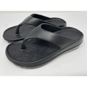 Women's Arch Support Cloud Comfort Flip Flop Thong Sandals Black 9